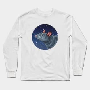 Grey Rat Under the Stars Long Sleeve T-Shirt